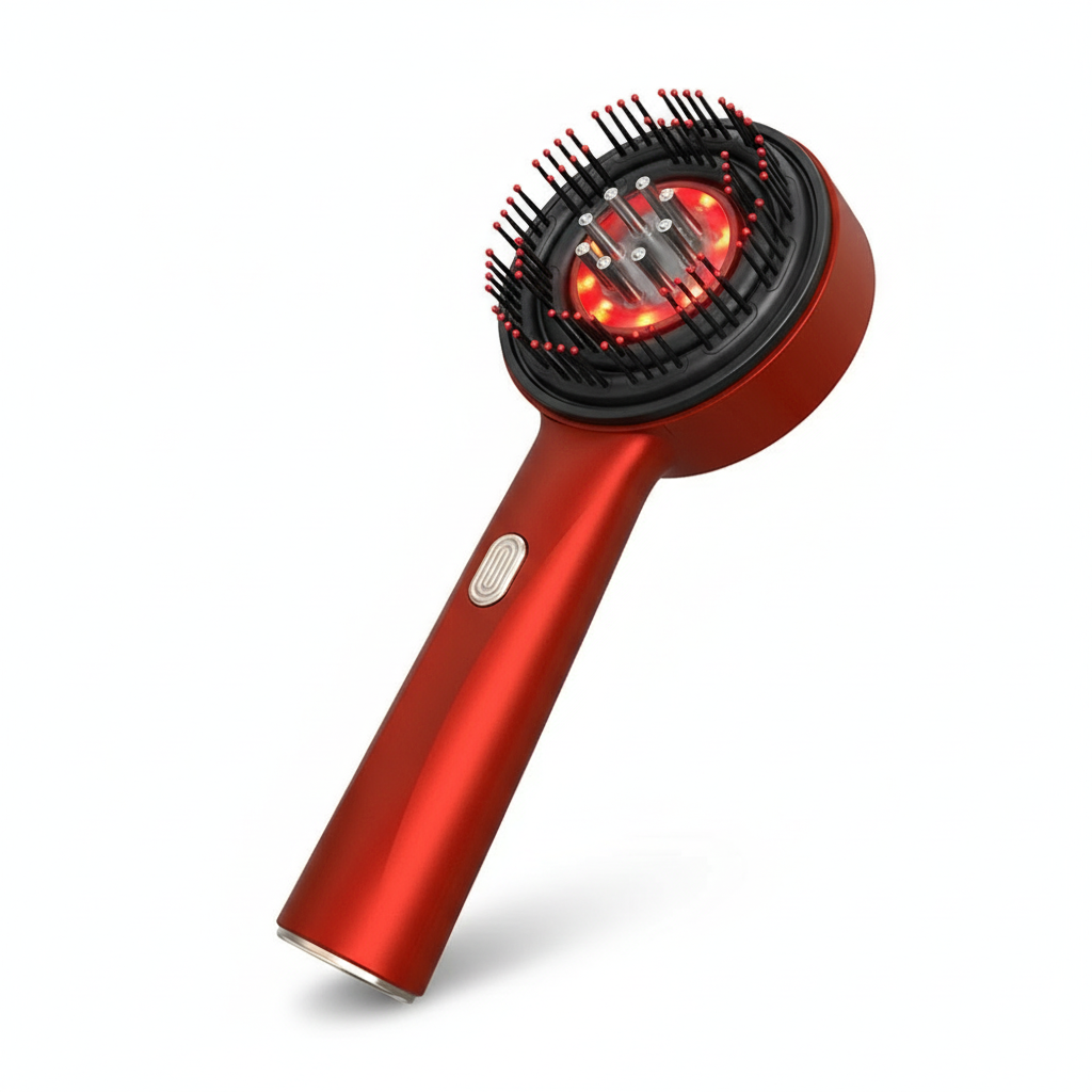 Electric Hair Regrowth Brush with Infrared Light Machine Acupoint Scalp Massage Anti-Hair Loss Exercise Hair Scrubber Combs